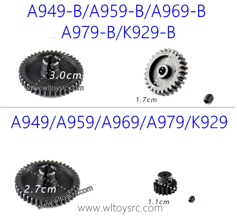 WLTOYS A949 A949-B A959 RC Car Upgrade Gear kits