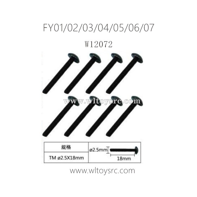 FEIYUE FY01 FY02 FY03 FY04 FY05 FY06 FY07 Parts-2.5X18TM Machine Silk Screw W12072