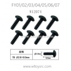 FEIYUE FY01 FY02 FY03 FY04 FY05 FY06 FY07 Parts-2.6X8TB Hexagonal T Head Tapping Screw W12074