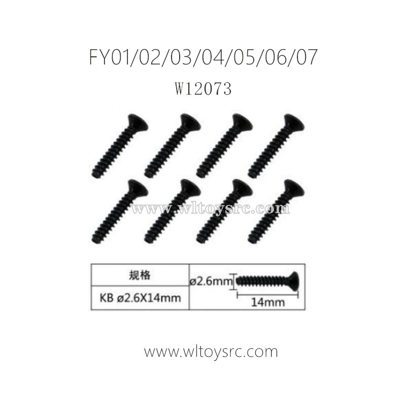 FEIYUE FY01 FY02 FY03 FY04 FY05 FY06 FY07 Parts-2.6X14KB Tapping Screw W12073