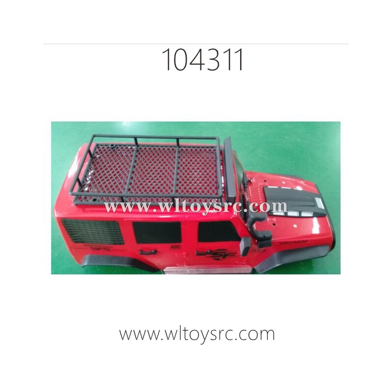 WLTOYS XK 104311 1/10 RC Truck Parts Car Shell and Top Frame 1362