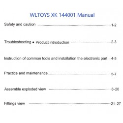 WLTOYS 144001 Manual