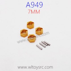 WLTOYS A949 Upgrade Parts, Hex nuts 7MM Yellow