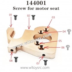 WLTOYS 144001 Parts, Screw pack for Motor Seat 6pcs
