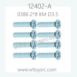 WLTOYS 12402-A RC Car Parts, 0386 Phillips flat head screws