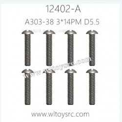 WLTOYS 12402-A Parts, A303-38 Phillips head screw