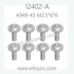 WLTOYS 12402-A Parts, A949-43 Round Head Screws