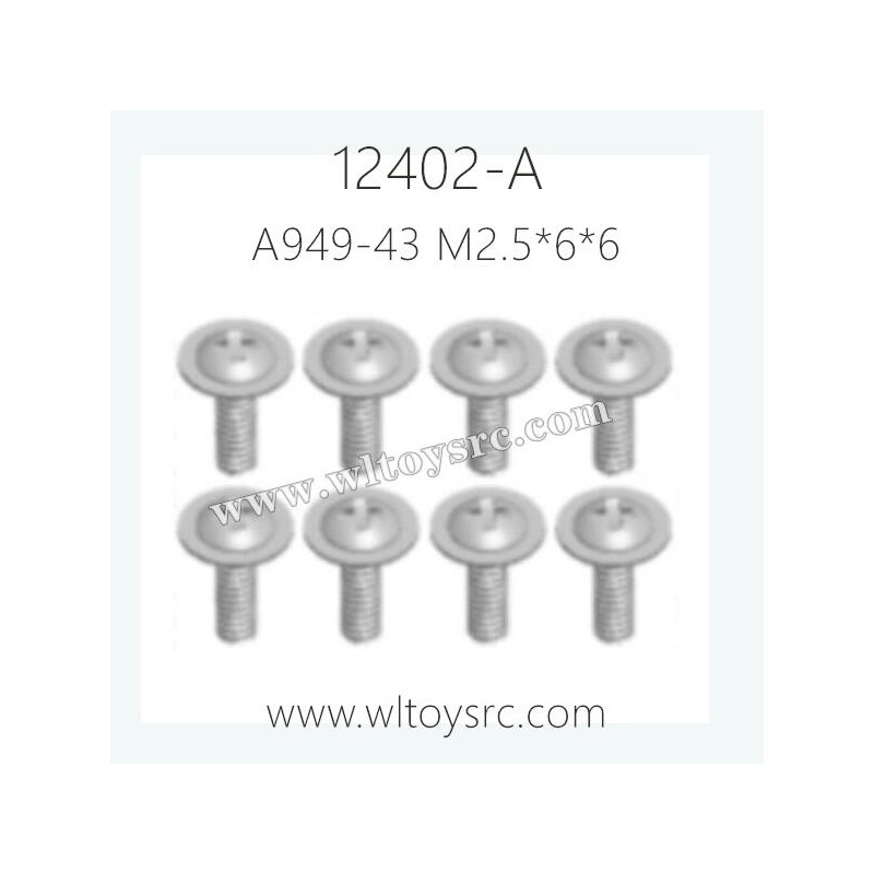 WLTOYS 12402-A Parts, A949-43 Round Head Screws