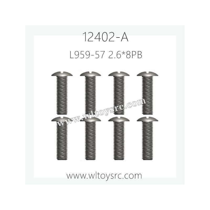 WLTOYS 12402-A Parts, L959-57 Round head self-tapping screws