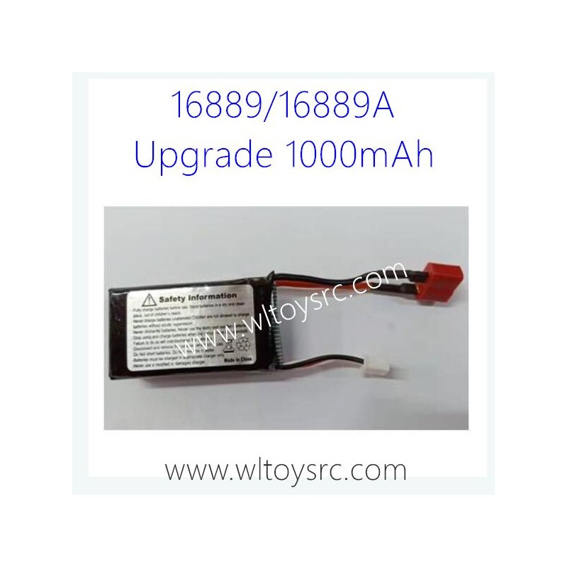 HBX16889 1/16 Upgrade Parts, 7.4 1000mAH Battery T-Plug