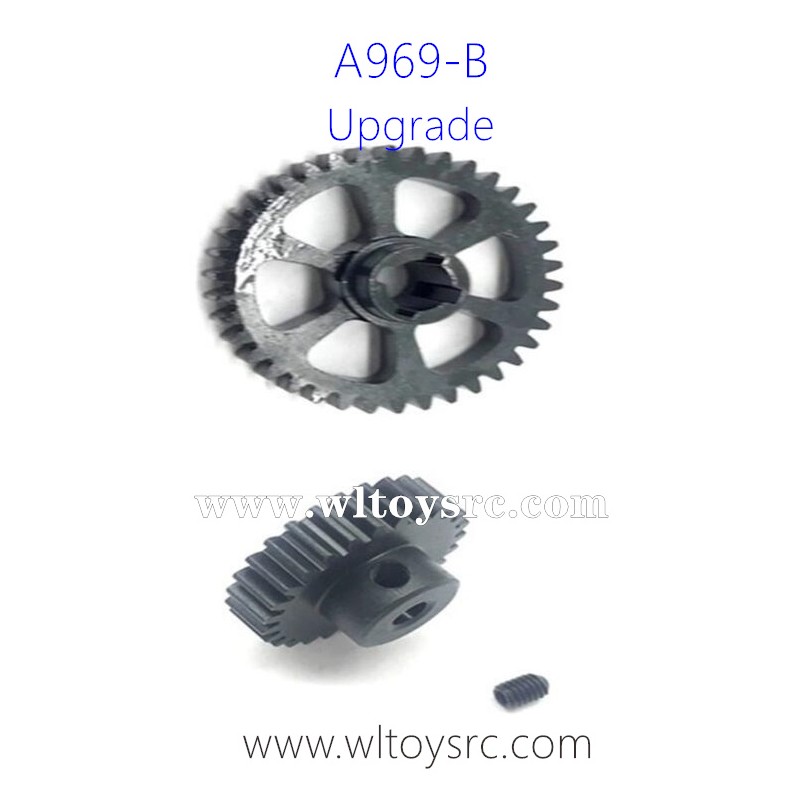 WLTOYS A969B Upgrade Parts, Metal Spur Gear and Mini Gear