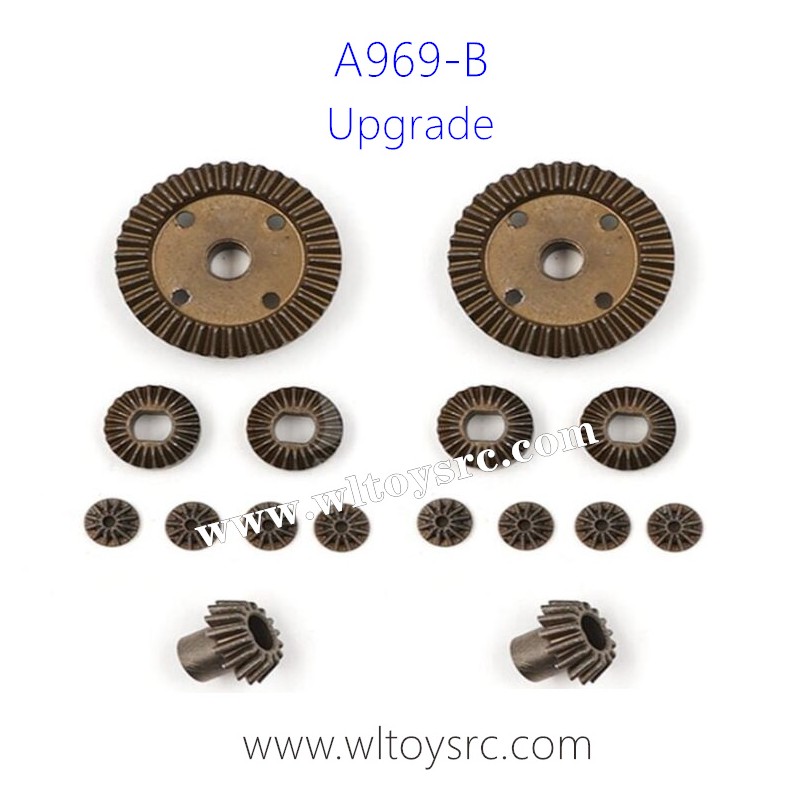WLTOYS A969B 1/18 Upgrade Parts, Big Differential Gear and Bevel Gear