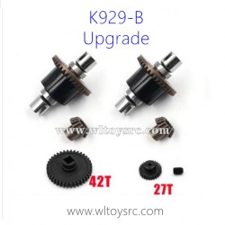 WLTOYS K929B 1/18 Racing Car Upgrade Parts, Differential Gear Assembly and Spur Gear