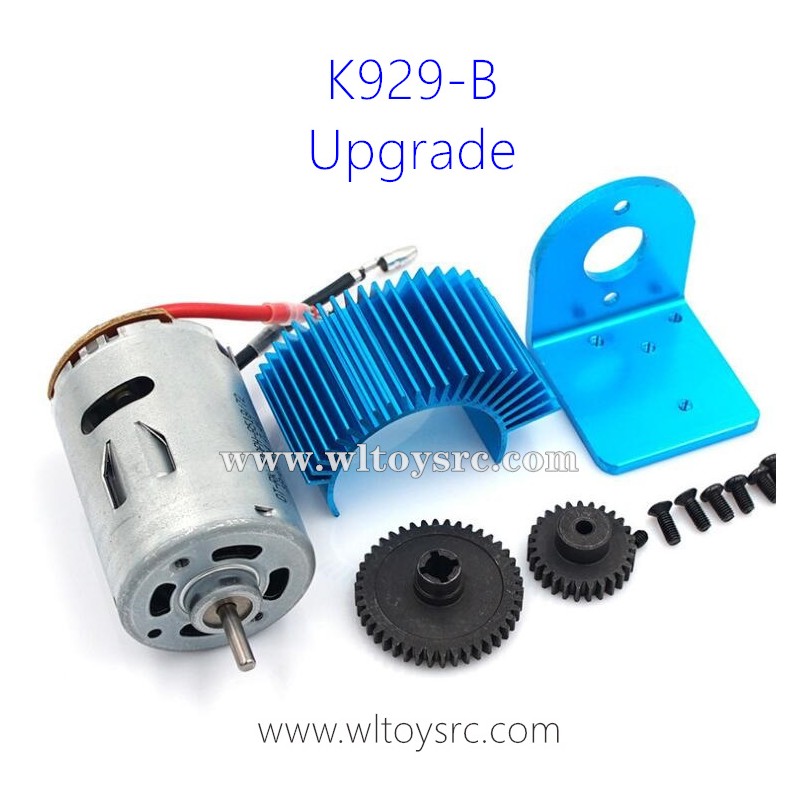 WLTOYS K929B 1/18 RC Car Upgrade Parts, Motor kit and Metal Spur Gear