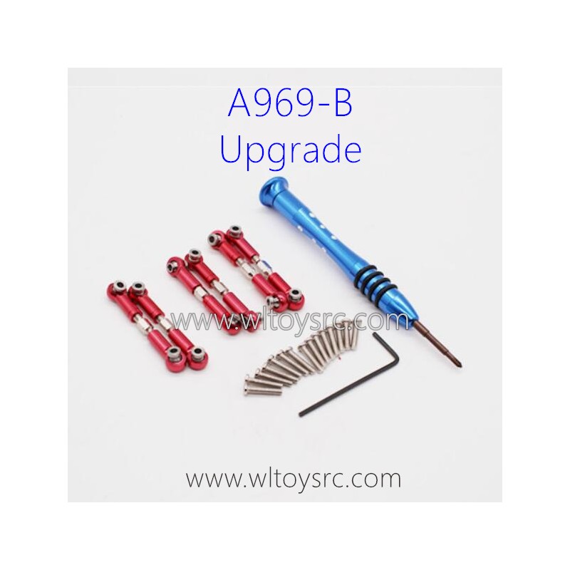 WLTOYS A969B Upgrade Parts, Connect Rods Red