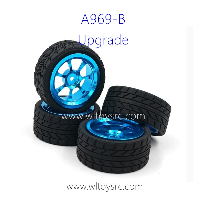 WLTOYS A969B Upgrade Parts, Wheel Aluminum Alloy with Tires