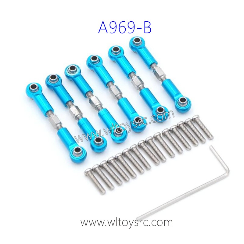 WLTOYS A969B 1/18 RC Car Upgrade Parts, Metal Connect Rods