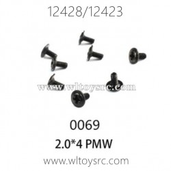 WLTOYS 12428 Parts, 0069 2.0X4 PMW Screws