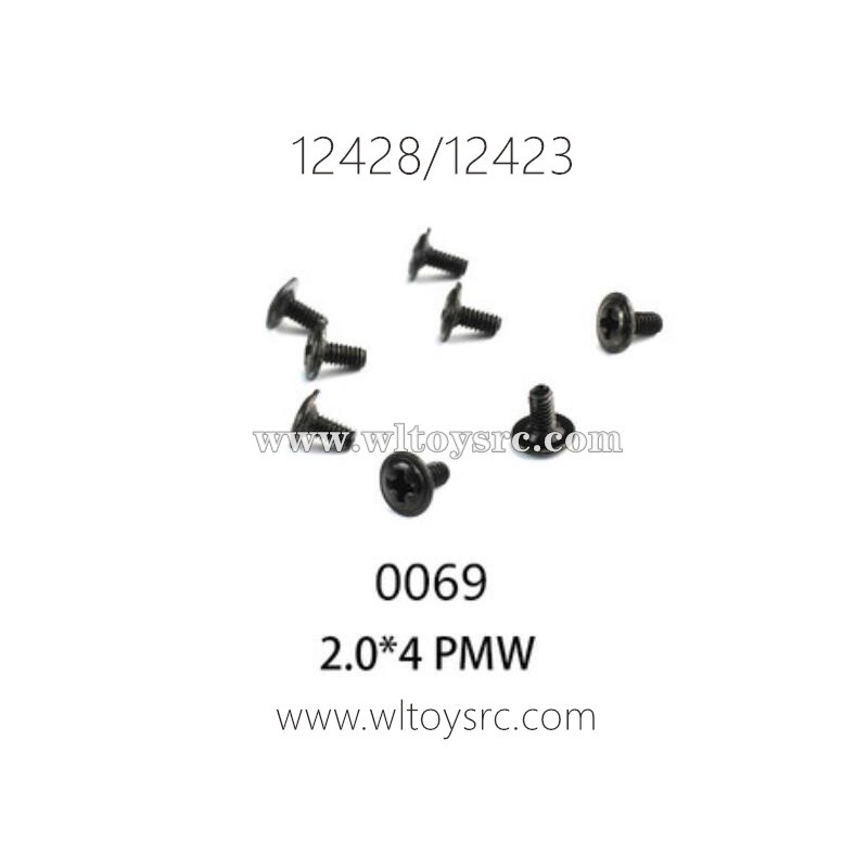 WLTOYS 12428 Parts, 0069 2.0X4 PMW Screws