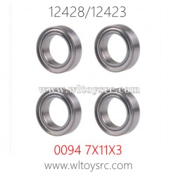 WLTOYS 12423 12428 1/12 RC Car Parts, 0094 7X11X3 Metal Bearing