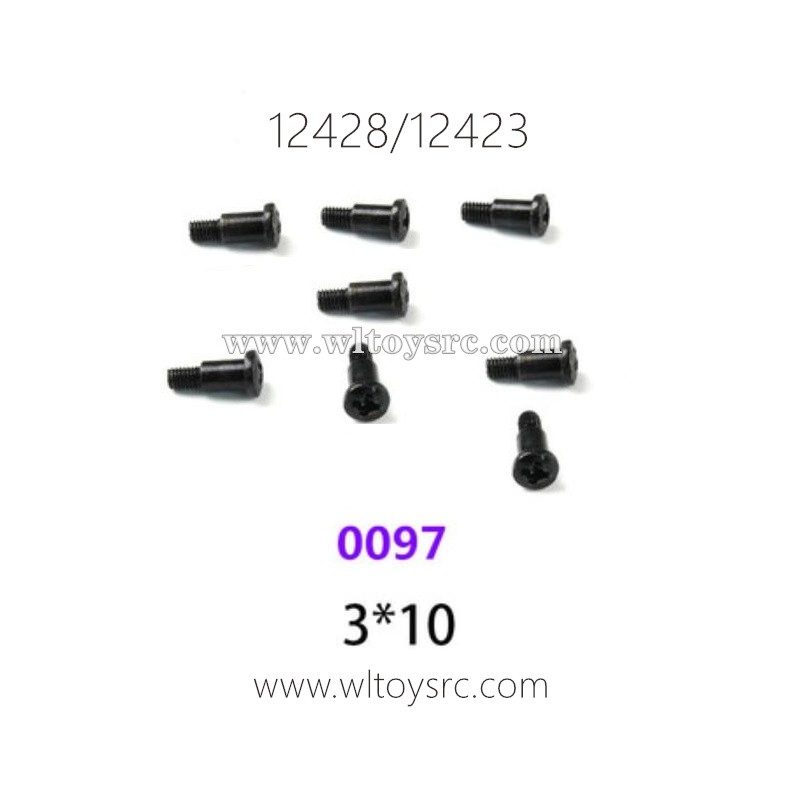 WLTOYS 12423 12428 1/12 RC Car Parts, 0097 3X10 Screws
