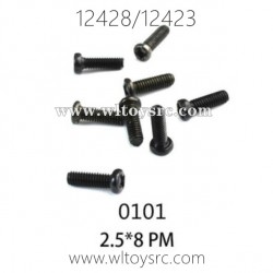WLTOYS 12423 12428 1/12 RC Car Parts, 0101 2.5X8 PM Screws