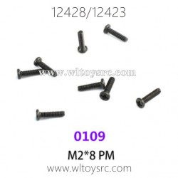 WLTOYS 12423 12428 1/12 Car Parts, 0109 M2X8 PM Screws