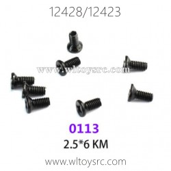WLTOYS 12423 12428 1/12 Car Parts, 0113 2.5X6 KM Screws
