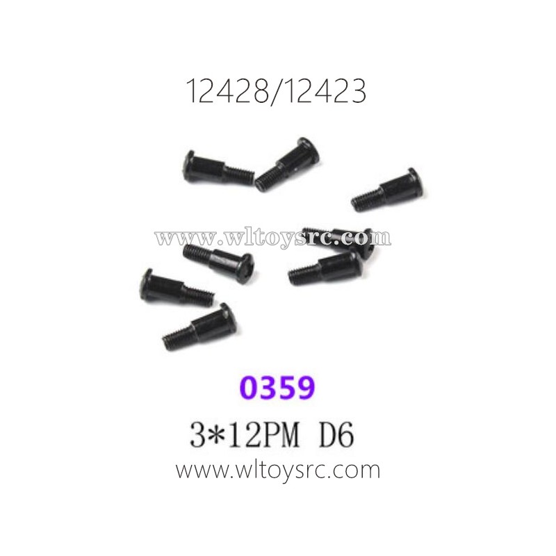 WLTOYS 12423 12428 1/12 Car Parts, 0359 3X12PM Screws
