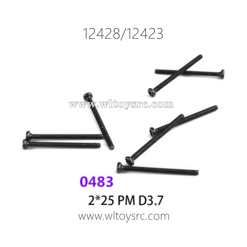 WLTOYS 12423 12428 1/12 Car Parts, 0483 2X25 PM Screws