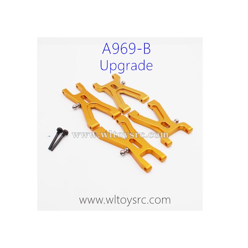 WLTOYS A969B Upgrade Parts, Rear and Front Swing Arms Golden