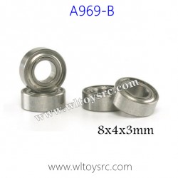 WLTOYS A969B RC Car Upgrade Parts, Bearing 8x4x3MM