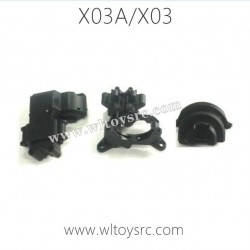XLF X03A X03 RC Car Parts, Rear Transmission Housing Components