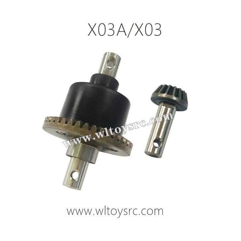 XLF X03A X03 RC Car Parts, Front Differential Mechanism Components