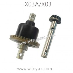 XLF X03A X03 RC Car Parts, Rear Differential Gear kit Components