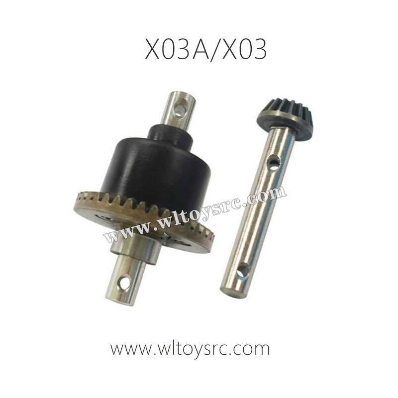 XLF X03A X03 RC Car Parts, Rear Differential Gear kit Components