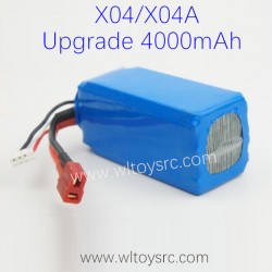 XLF X04 1/10 RC Car Upgrade Battery 7.4V 4000mAh, Large Canpacity