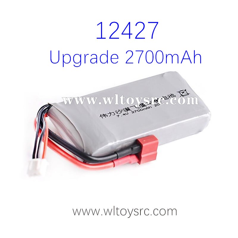 WLTOYS 12427 1/12 2.4G RC Car Upgrade Battery 7.4V 2700mAh