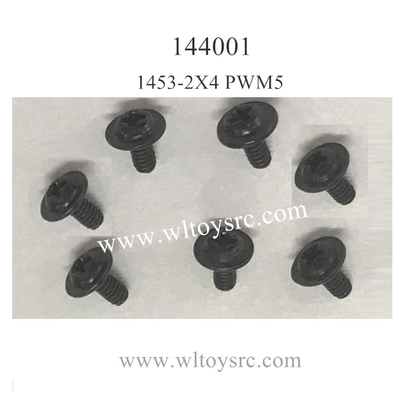WLTOYS 144001 Parts 1453 2X4 PWM5 Cross Round Head Machine Screws