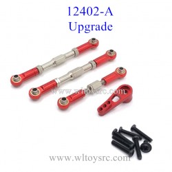 WLTOYS 12402-A Upgrade Parts Metal Connect Rods Red