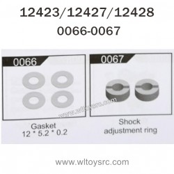 WLTOYS 12427 12428 RC Car Parts 0066-0067 Gasket and Shock Ring