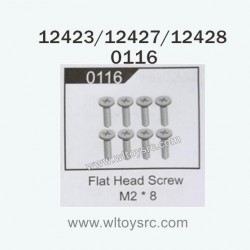 WLTOYS 12423 12427 12428 Parts 0116 Flat Head Screw M2X8