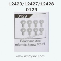 WLTOYS 12423 12427 12428 Parts 0129 Headband Disc Referrals Screw M2.3X8