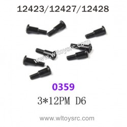 WLTOYS 12423 12427 12428 Parts 0359 3X12PM Screws