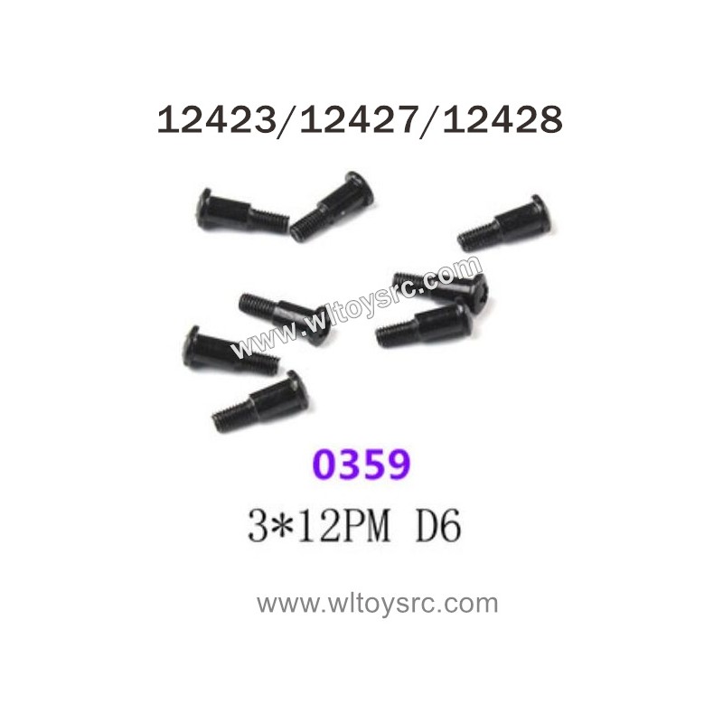 WLTOYS 12423 12427 12428 Parts 0359 3X12PM Screws