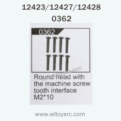 WLTOYS 12423 12427 12428 Parts 0362-Round head with the Machince Screw Tooth Interface