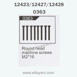 WLTOYS 12423 12427 12428 Parts 0363 Round Head Machine Screws