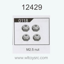 WLTOYS 12429 RC Car Parts, M2.5 Nut 0118
