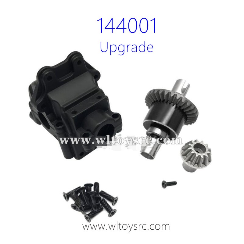 WLTOYS 144001 Upgrade Parts Differential Assembly with Gearbox Black