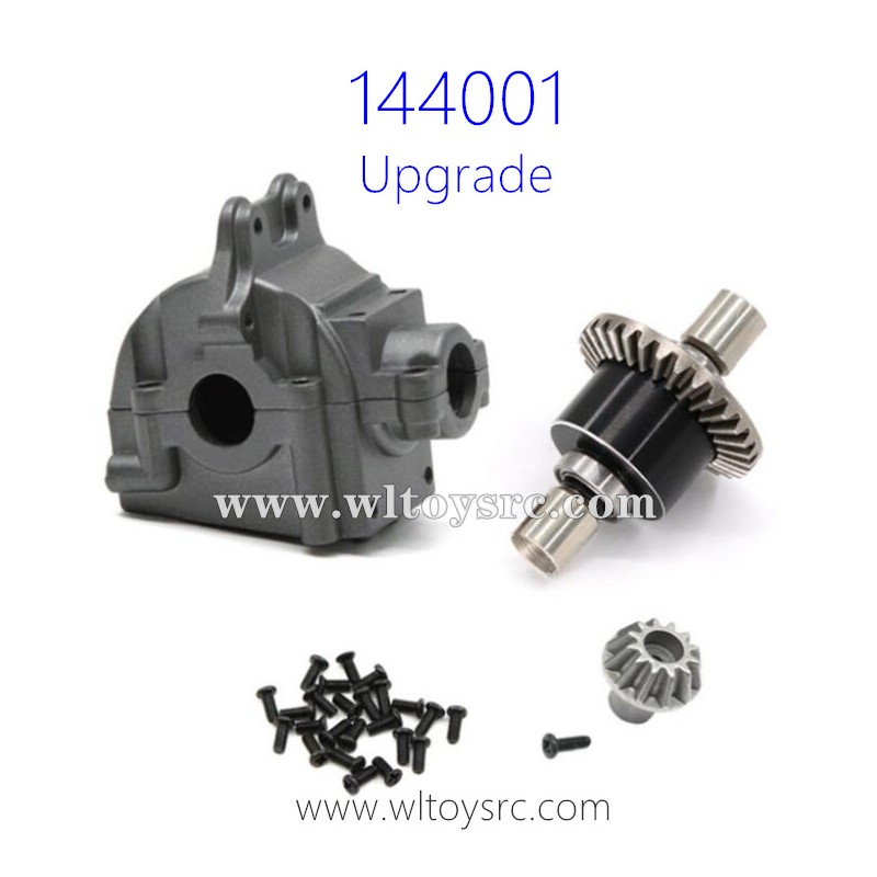 WLTOYS 144001 Upgrade Parts Differential Assembly with Gearbox Titanium